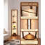 Lampe sur pied avec tablettes en verre à 5 niveaux, télécommande et pied de lampe à DEL à intensité variable avec vitrine ouverte pour le salon et la chambre à coucher