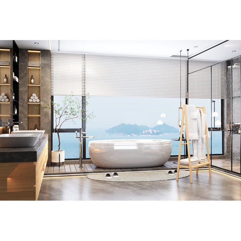 Bamboo Ladder Towel Rack With Storage Shelf