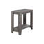 15.79 Lb Heavy-Duty Grey Accent Table - And 6 Inch High Package Compact Functional