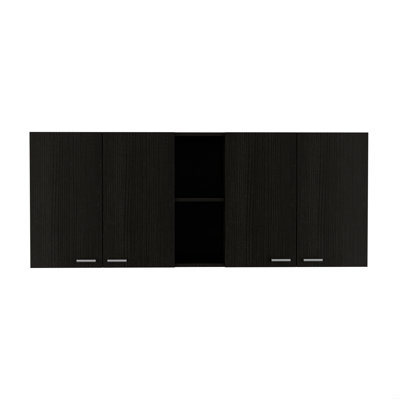 Armoire murale 150, double porte, deux tablettes extérieures, deux tablettes intérieures