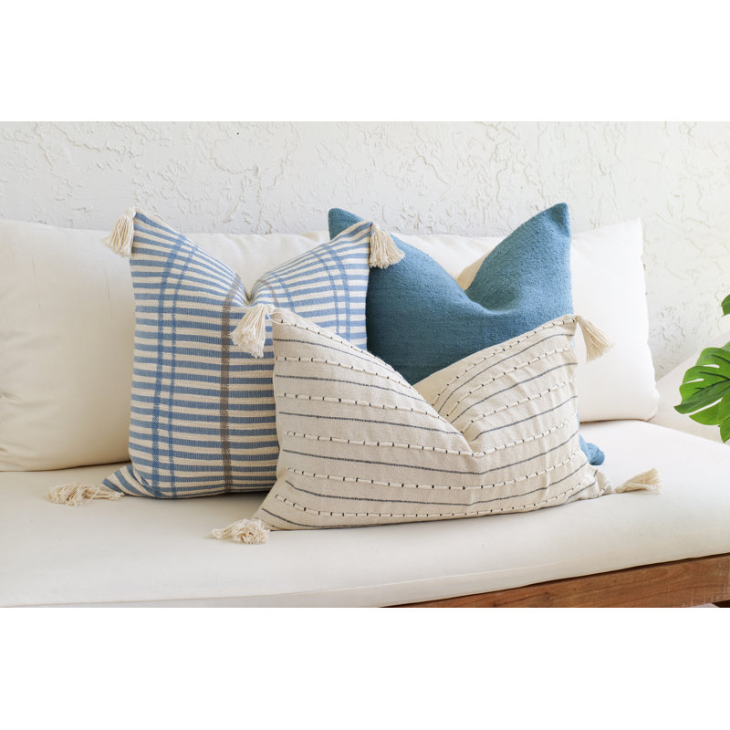 Ensemble de housse de coussin bleu côtier