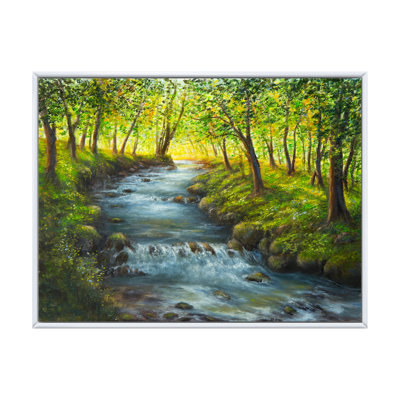 «Beautiful Spring River in Forest II», reproduction sur toile