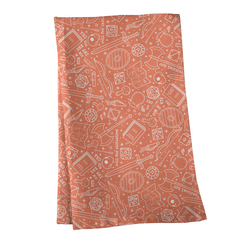 Mcguigan Tea Towel Kitchen Towel, Poly Twill, Beige/White