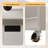 Kitchen Island with Power Outlet & LED Lights - Bakers Rack with Storage-1993200120