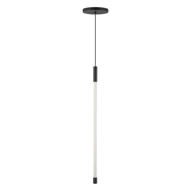 Motif 1 - Light LED Pendant, 20.625" H x 0.75" W x 0.75" D, Black