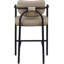 Tabouret de bar en cuir taupe Serava-129631237