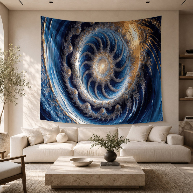 Tapisserie murale Space Fractal, 26 po x 36 po