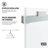 Houston 56-60" W x 66" H Double Sliding Frameless Tub Door with 3/8" Clear Glass-77317525