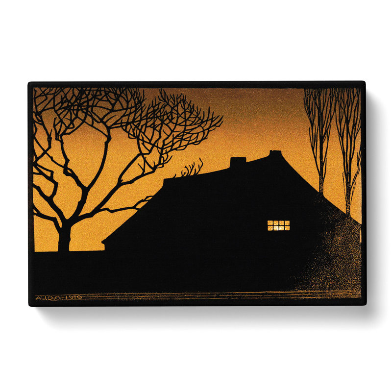 Winter Evening by Julie De Graag - Wrapped Canvas Painting, 35cm H x 50cm W x 3cm D
