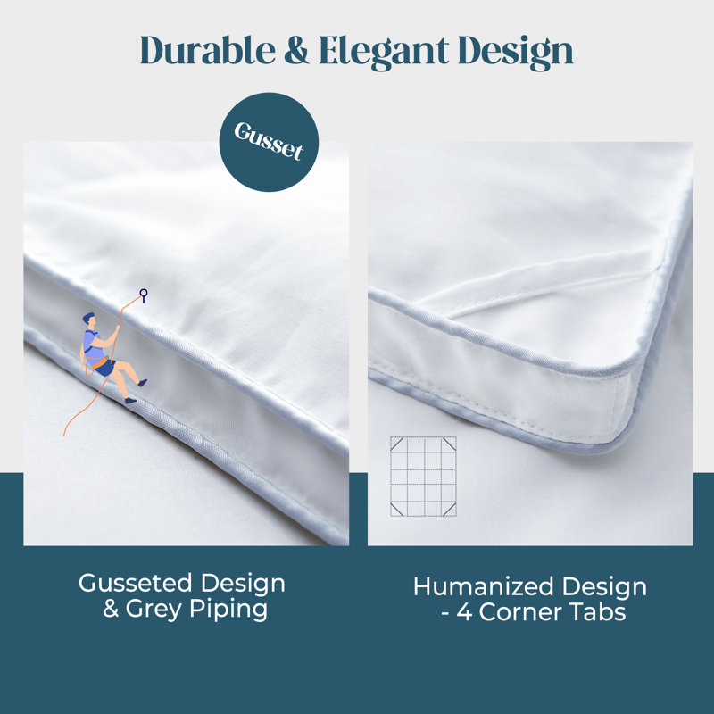 Édredon en duvet d’oie toutes saisons à facteur de gonflement 600, Simple
