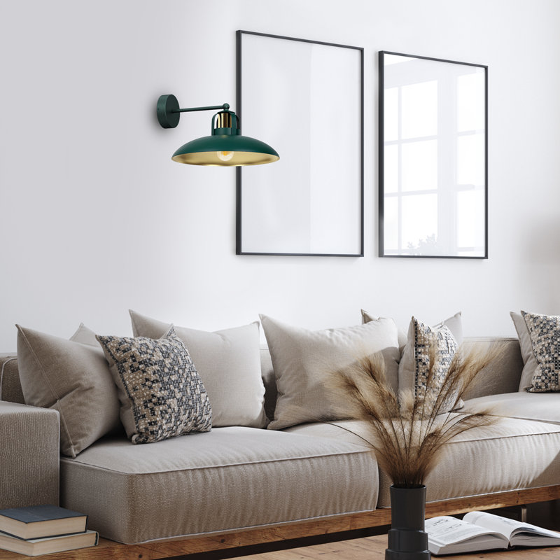 Felix Wall Sconce, Green/Gold