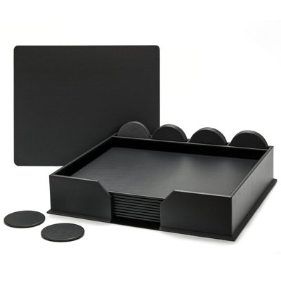 Faux Leather Desk Organizer Set