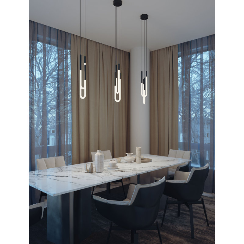 Adel Double LED Pendant, Black