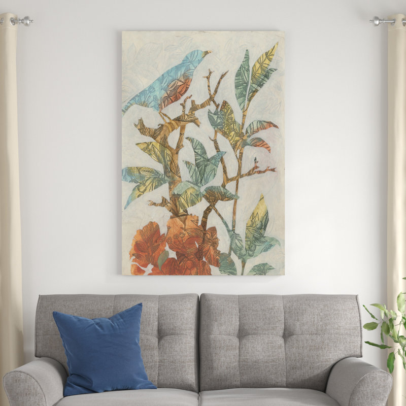 Aviaire Collage I, H 48 po x l 32 po x P 1,25 po