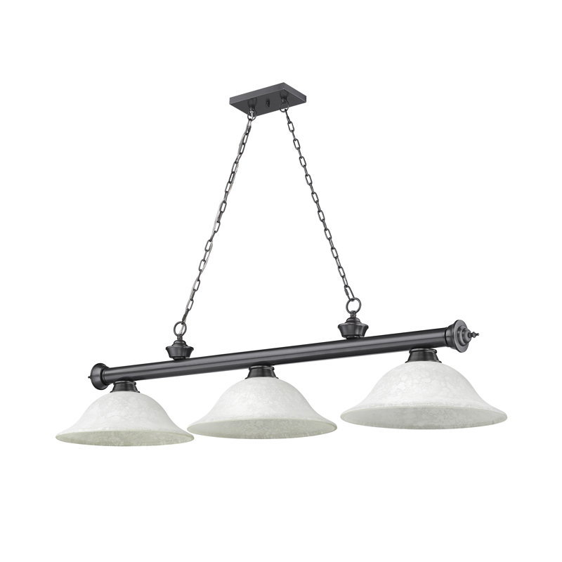 Billard 3 lumières Annaleisa, Plaqué bronze