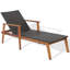 Chaise longue inclinable en acacia Degory