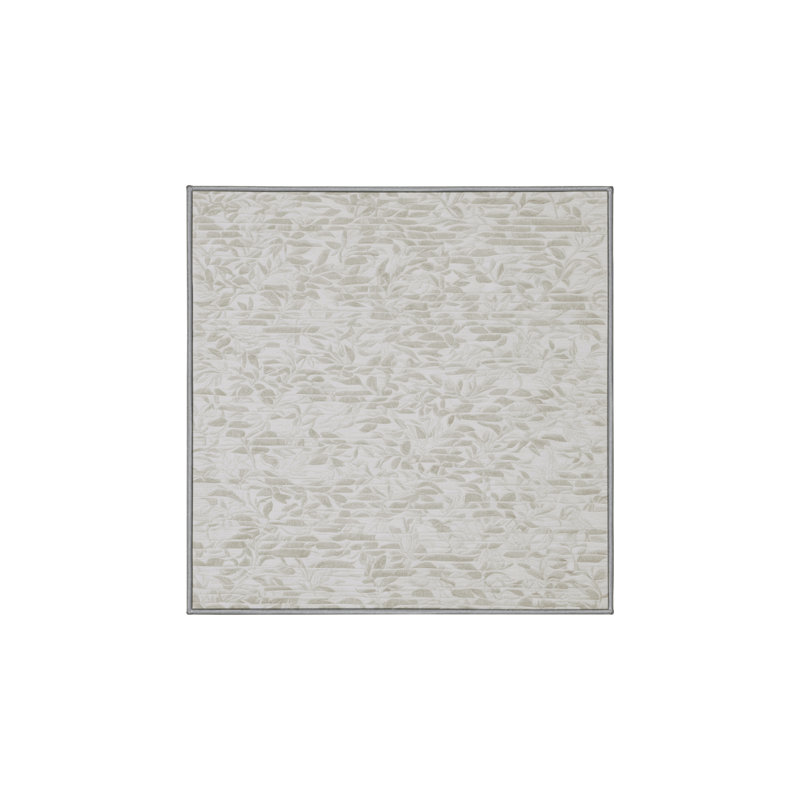 Tapis gris soyeux et moelleux, Carré 8 pi