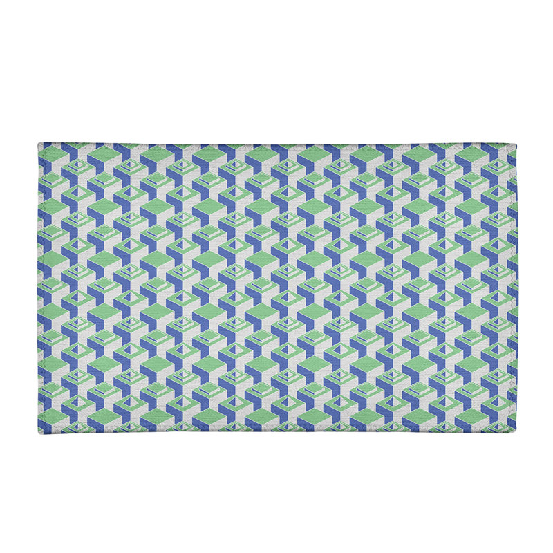 Tapis bleu/vert light skyscrapers, Rectangle 2 pi x 3 pi