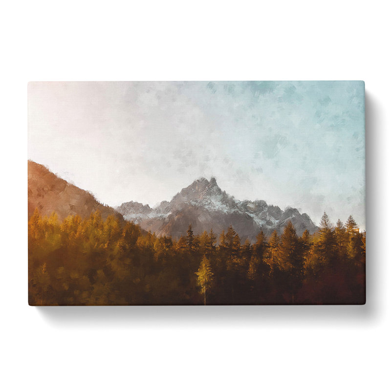 Forest Before The Mountain Painting - Wrapped Canvas, 50cm H x 76cm W x 3cm D