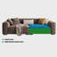Coffee Genuine Leather Modular Sofa cushion couch-1892999036