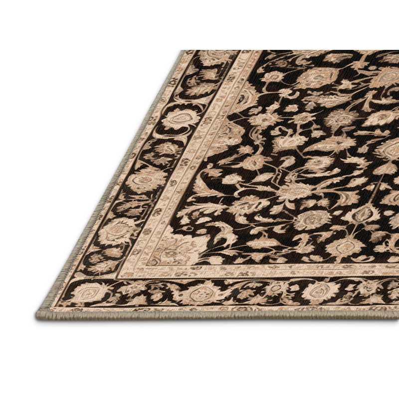 Tapis brun lavable à la machine, Rectangulaire 2 pi x 3 pi