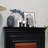 Black Manufactured Wood Electric Fireplace-1167206951