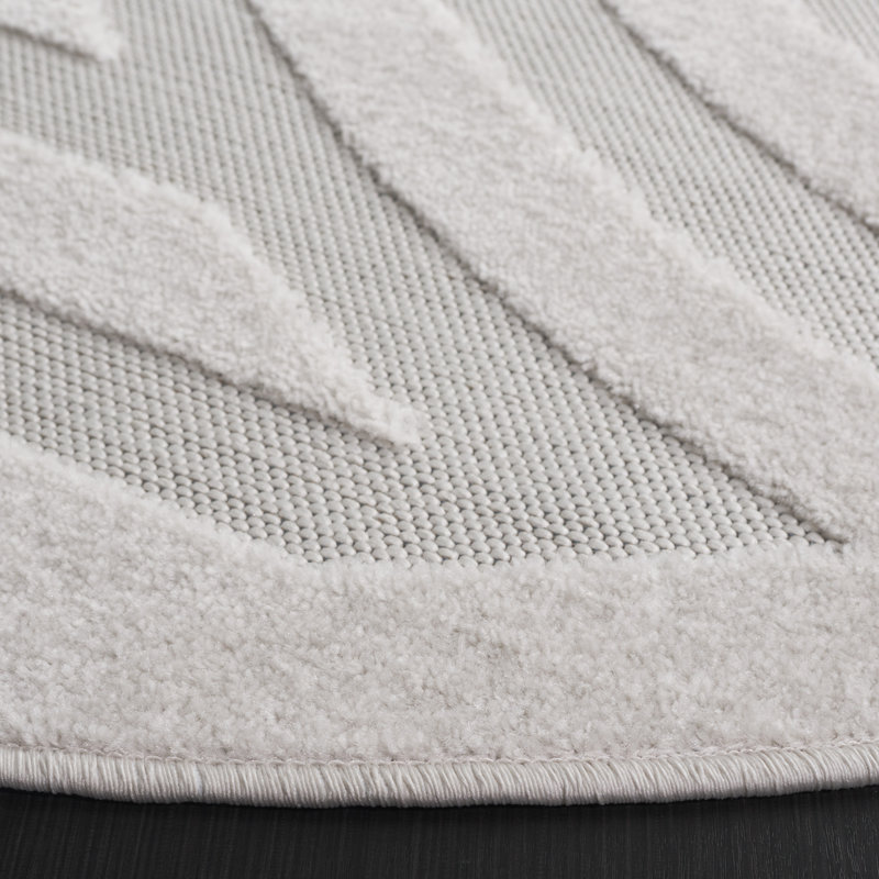 Kristain Performance Geometric Rug, Round 6'7"