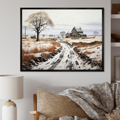 " Winter Farm Monochrome Harvest I "