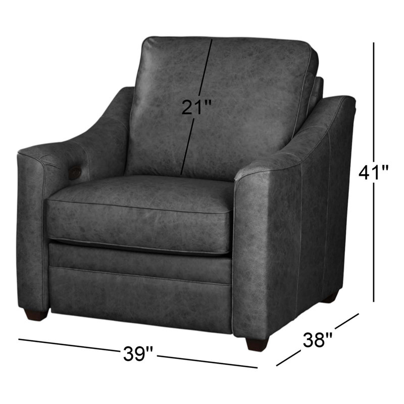 Angelina Upholstered Recliner, Black