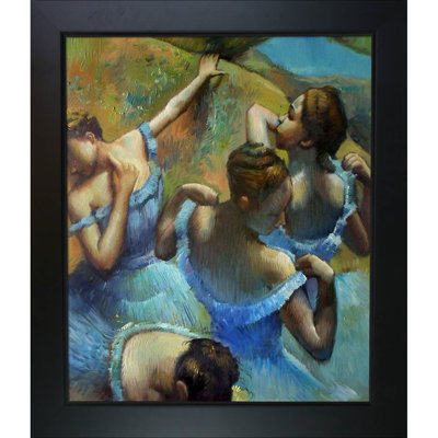 «Blue Dancers» par Degas, peinture encadrée