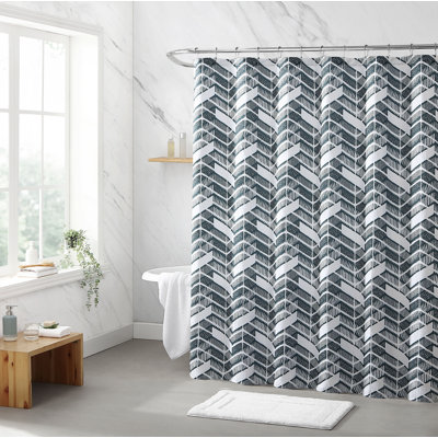 Rideau de douche simple à chevrons