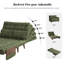  44,88 po Canapé-lit inclinable en chenille convertible 3-en-1 avec dossier réglable