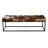 Stinson 54 in. W Hair-on-Hide Leather and Iron Accent Bench, White/Brown-503462155