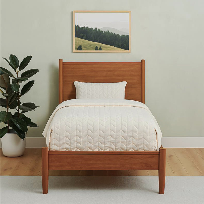 Lit plateforme en bois Mid-Century
