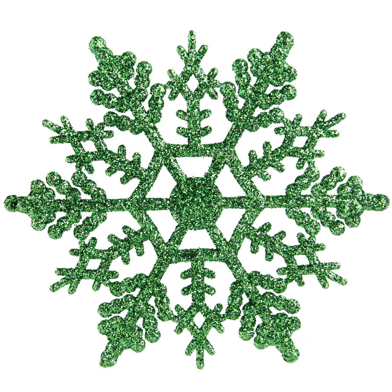 Ornement de Noël flocon de neige, Vert Noël