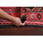 Tapis traditionnel rétro noir et rouge 4 x 8