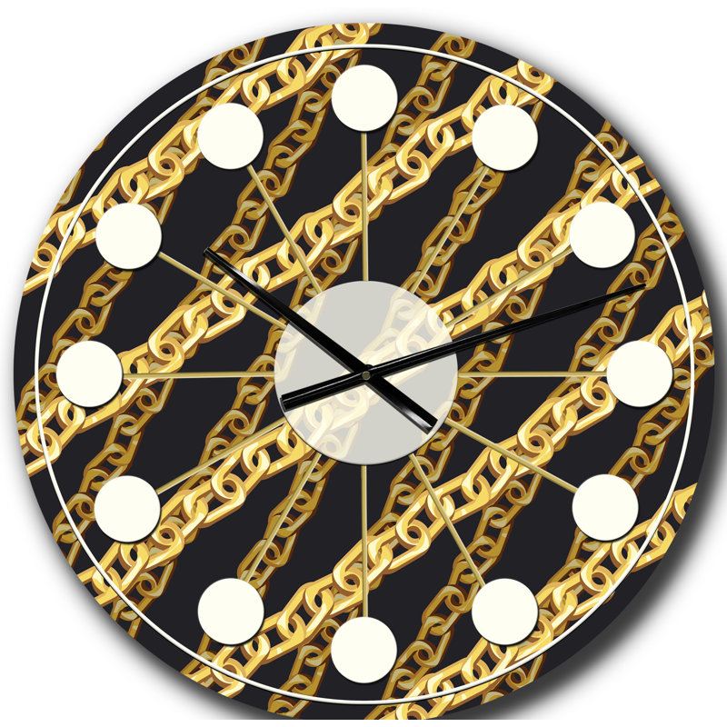 Horloge murale Golden Mid ZigZag, Grand