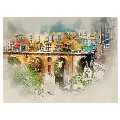 « villajoyosa city bridge », reproduction d’art sur toile tendue
