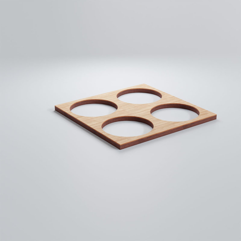 Panneaux muraux décoratifs en bois Wembley, Aulne, H 15 3/8 po x l 15 3/8 po x P 3/8 po
