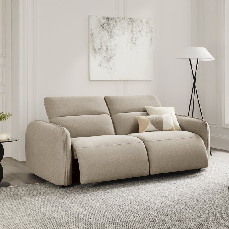 Canapé inclinable rembourré 87,4 po Bayne, Chenille élite sable