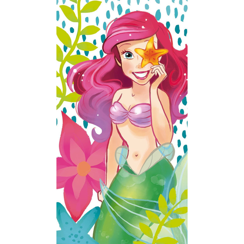 Ariel Mermaid Large non-woven 9.18cm x 4.92cm Low-Gloss Wallpaper Roll