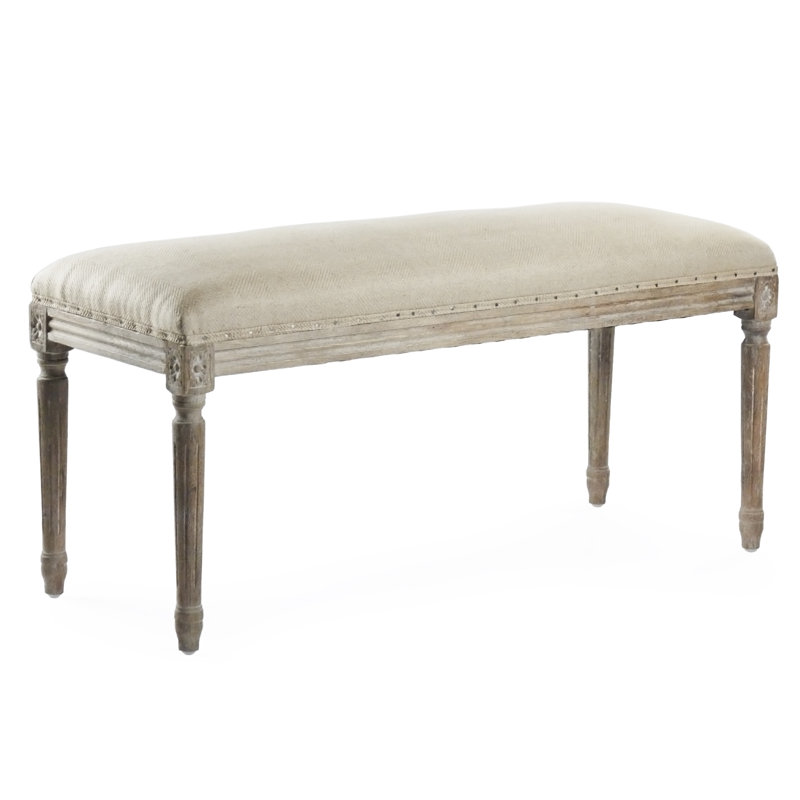 Lille Upholstered Dining Bench, Beige