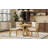 5PCS Retro Functional Dining Set, Extendable Round Table With 4 Upholstered Chairs For Dining Room And Living Room-1474041705