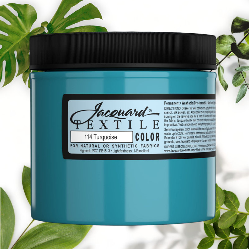 Turquoise Fabric Paint 8 Oz.