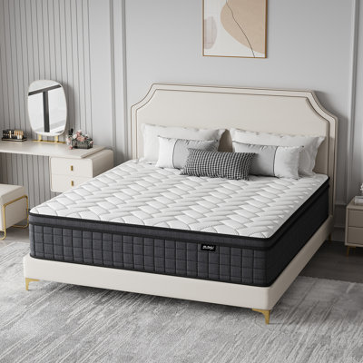 Matelas hybride mi-ferme 14 po - ressorts ensachés, isolement de mouvement et CertiPUR-US
