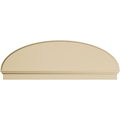 Elliptical Signature Urethane Pediment, Primed Tan