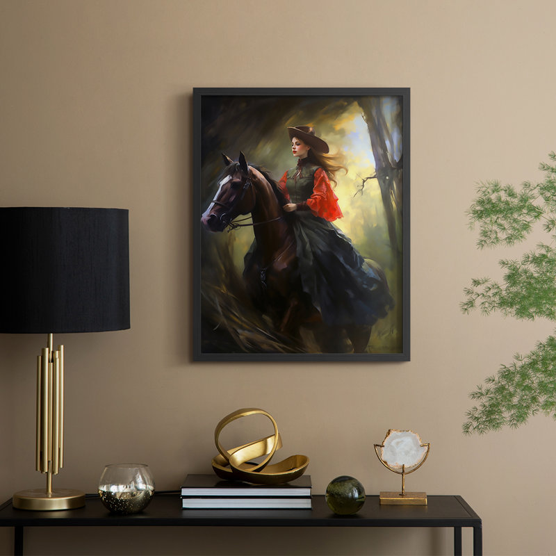 Reproduction encadrée WOMEN Series CDXCII - bois massif, Noir, noir, noir, noir, H 15 po x l 12 po