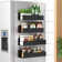 Magnetic Spice Rack Organizer, 4 Pack, (Black)