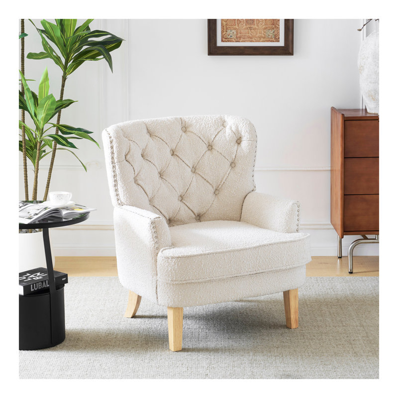 Mirod Comfy 3-seat Sofa with Tufted Back , Modern for Living Room
