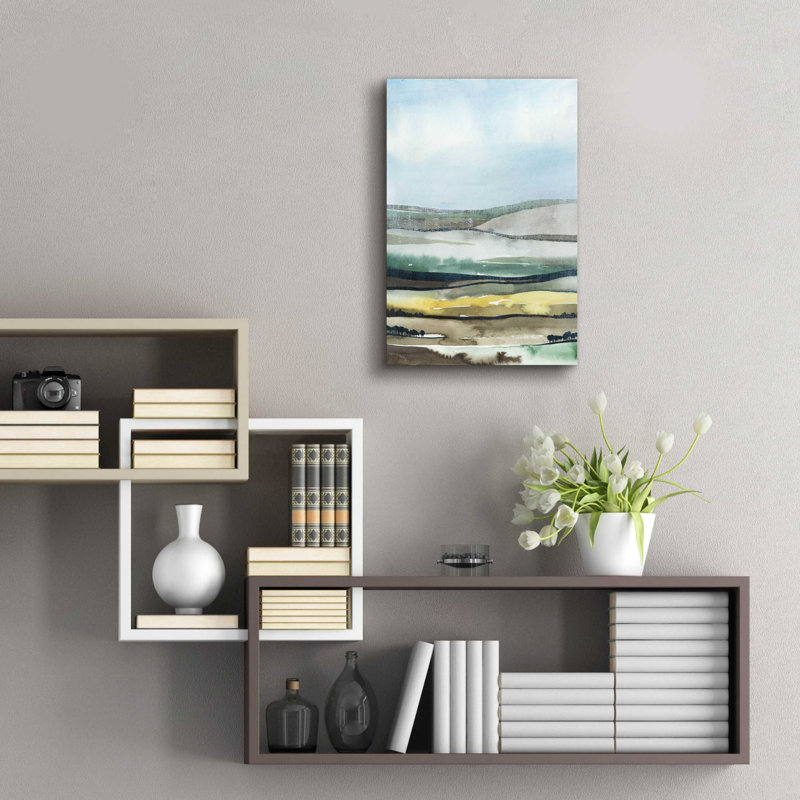 «Virga II» par Grace Popp - peinture sans cadre, H 24 po x l 16 po x P 0,2 po